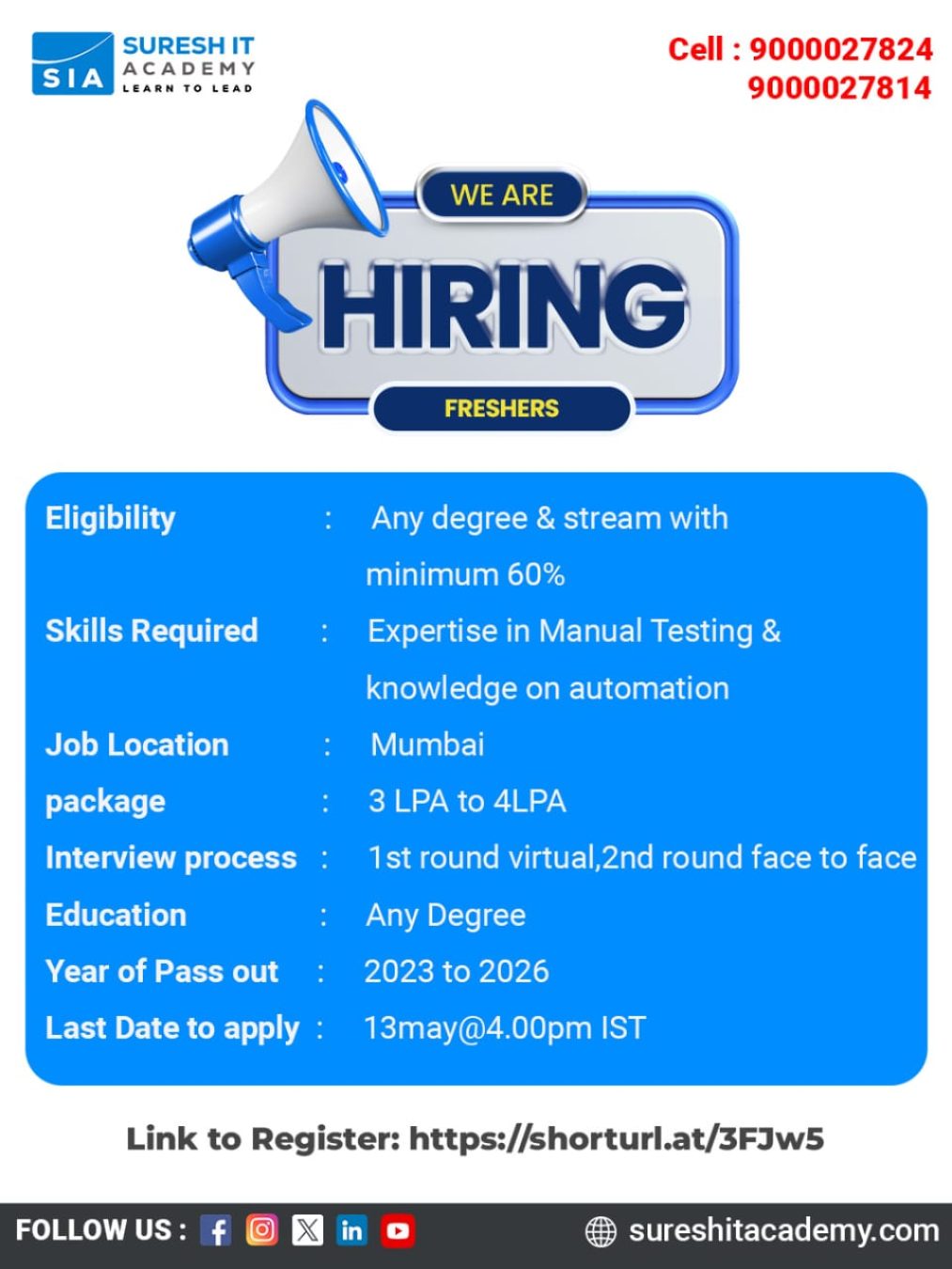 SIA-JOB-ID@36-FreshersHiring