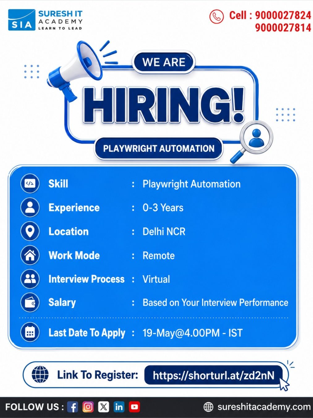 SIA-JOB-ID@37-Freshers Hiring