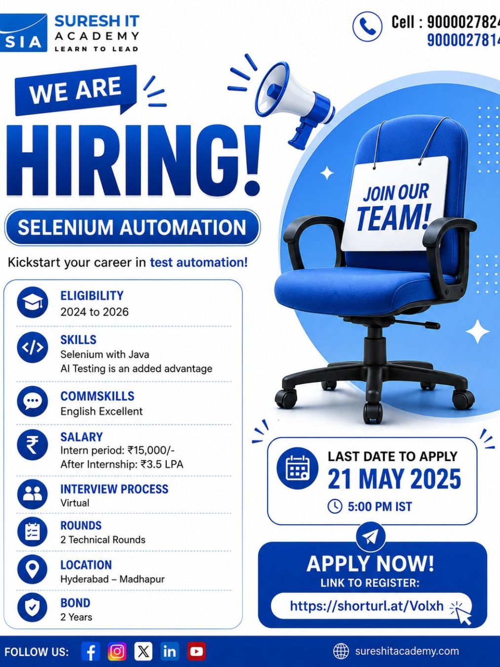 SIA-JOB-ID@38-Freshers Hiring