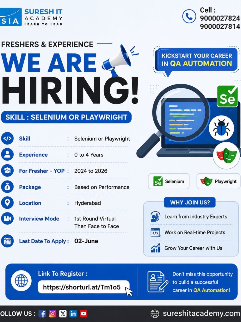SIA-JOB-ID@39-Freshers Hiring